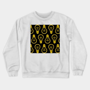 Lightbulb Yellow Pattern Crewneck Sweatshirt